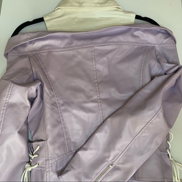 Fashion Nova Moto Cold Shoulder leather Jacket XS - Picture 9 of 12